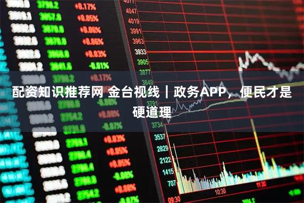 配资知识推荐网 金台视线|政务APP,便民才是硬道理